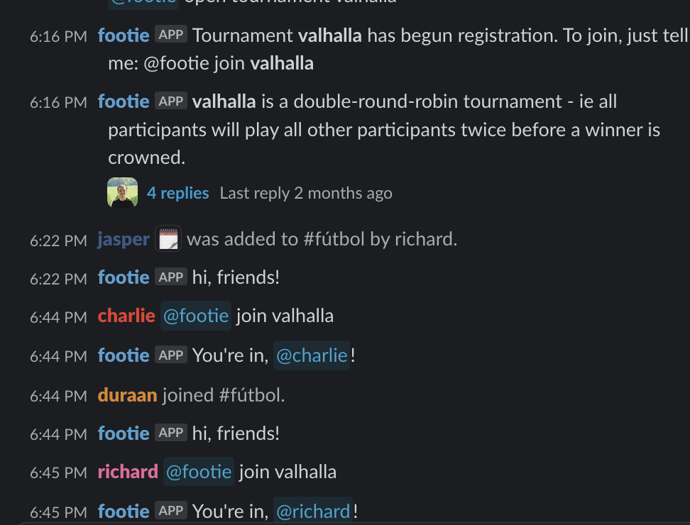 players joining a tournament